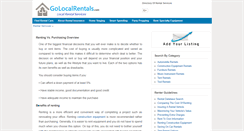 Desktop Screenshot of golocalrentals.com