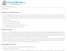Tablet Screenshot of golocalrentals.com